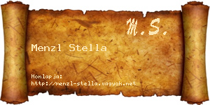 Menzl Stella névjegykártya